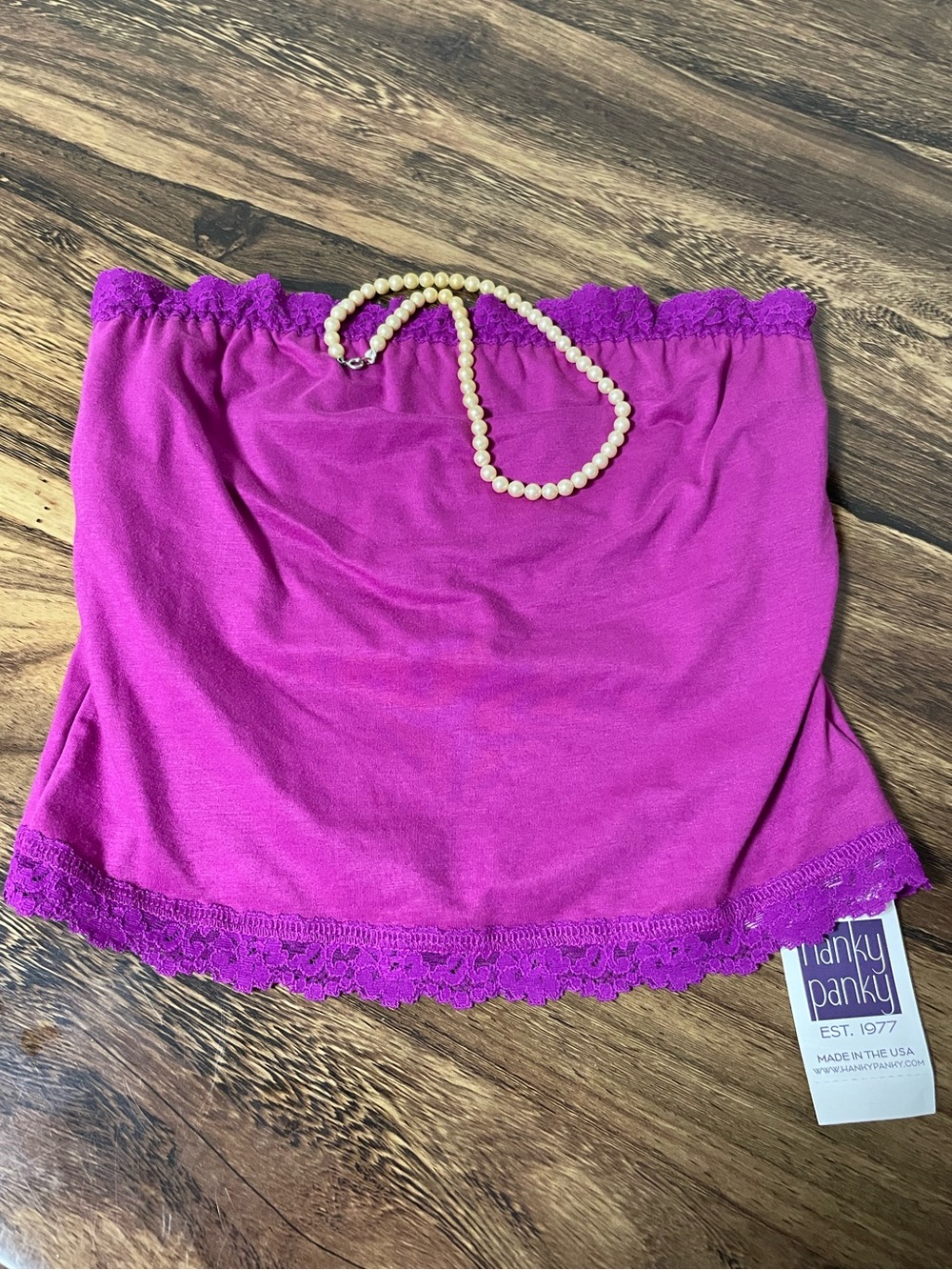 Hanky Panky Strapless Lace-Trim Banbeau